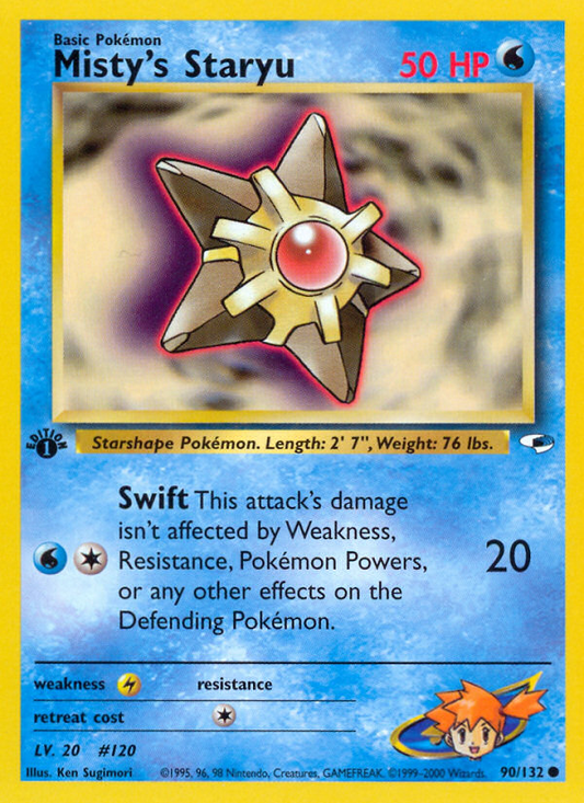 Misty's Staryu 90/132 Common | Gym Heroes | Pokemon Card