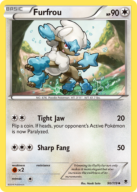 Furfrou 90/119 Uncommon | Phantom Forces | Pokemon Card
