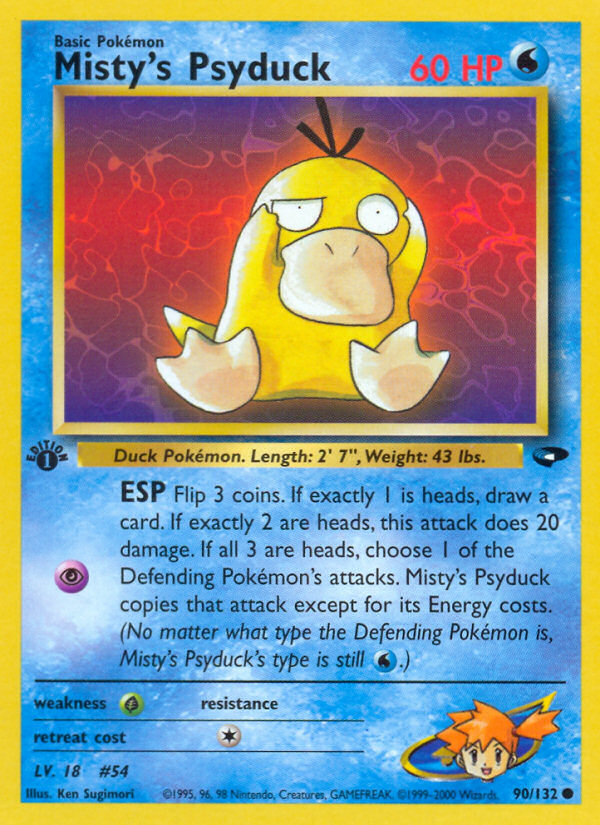 Misty's Psyduck 90/132 Common | Gym Challenge | Pokemon Card