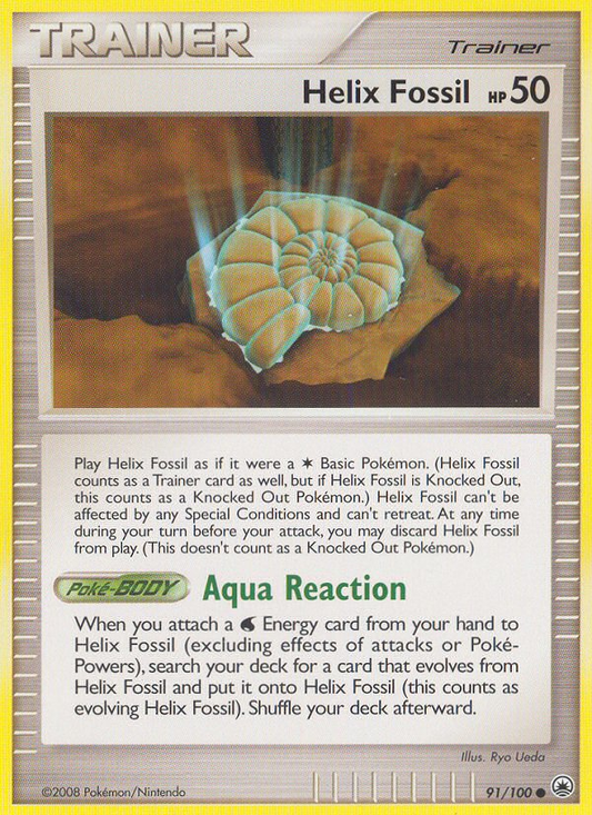 Helix Fossil 91/100 Common | Majestic Dawn | Pokemon Card