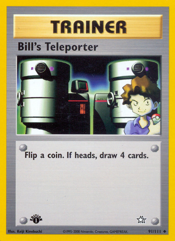 Bill's Teleporter 91/111 Uncommon | Neo Genesis | Pokemon Card