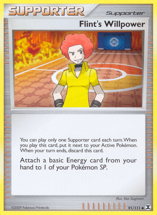 Flint's Willpower 91/111 Uncommon | Rising Rivals | Pokemon Card