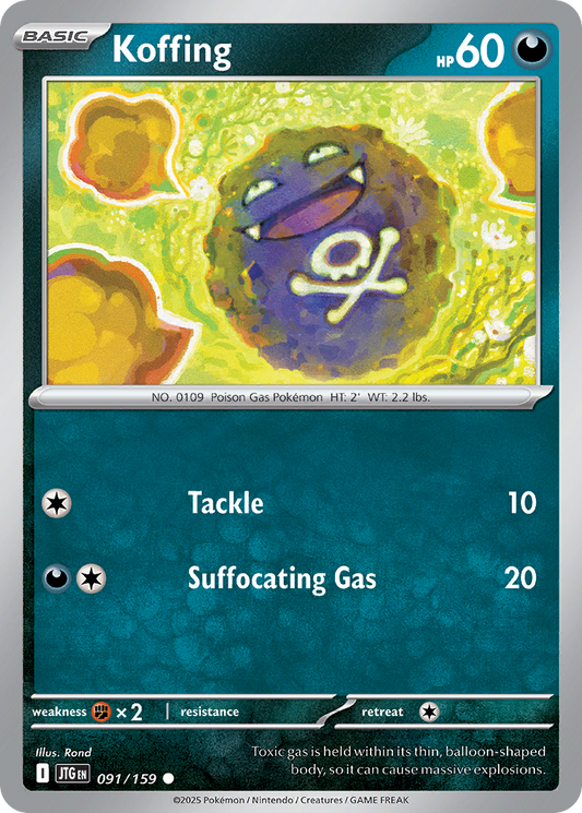 Koffing 91/159 Common | Journey Together | Pokemon Card