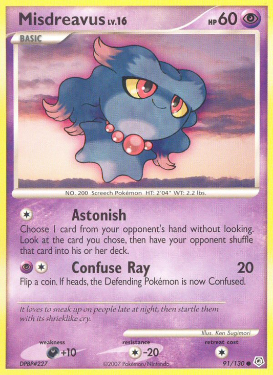 Misdreavus 91/130 Common | Diamond & Pearl | Pokemon Card