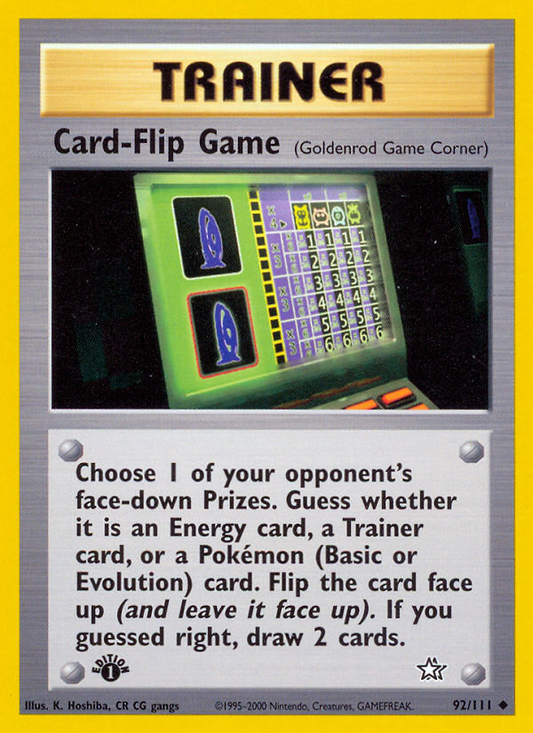 Card-Flip Game 92/111 Uncommon | Neo Genesis | Pokemon Card