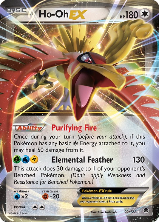 Ho-Oh-EX 92/122 Rare Holo EX | BREAKpoint | Pokemon Card