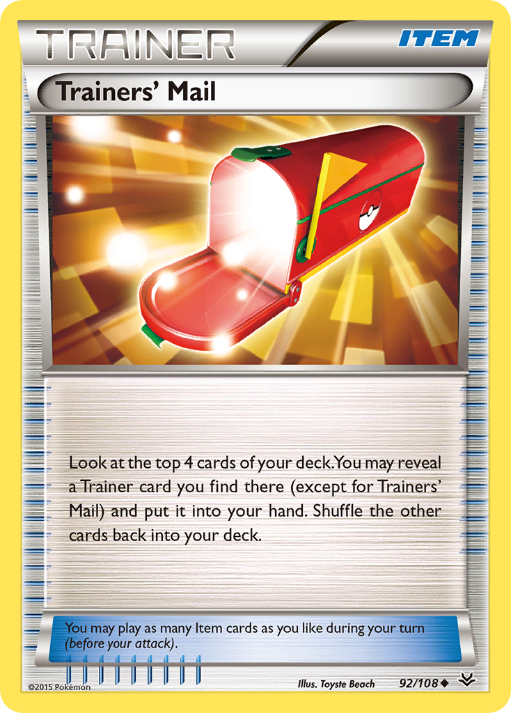 Trainers' Mail 92/108 Uncommon | Roaring Skies | Pokemon Card