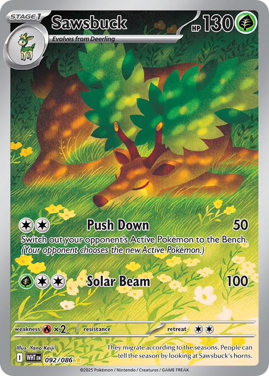 Sawsbuck 92/86 Illustration Rare | White Flare | Pokemon Card
