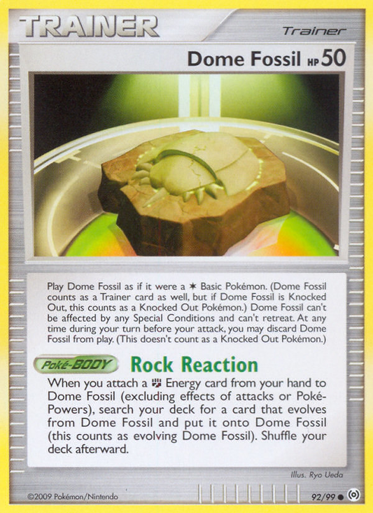 Dome Fossil 92/99 Common | Arceus | Pokemon Card