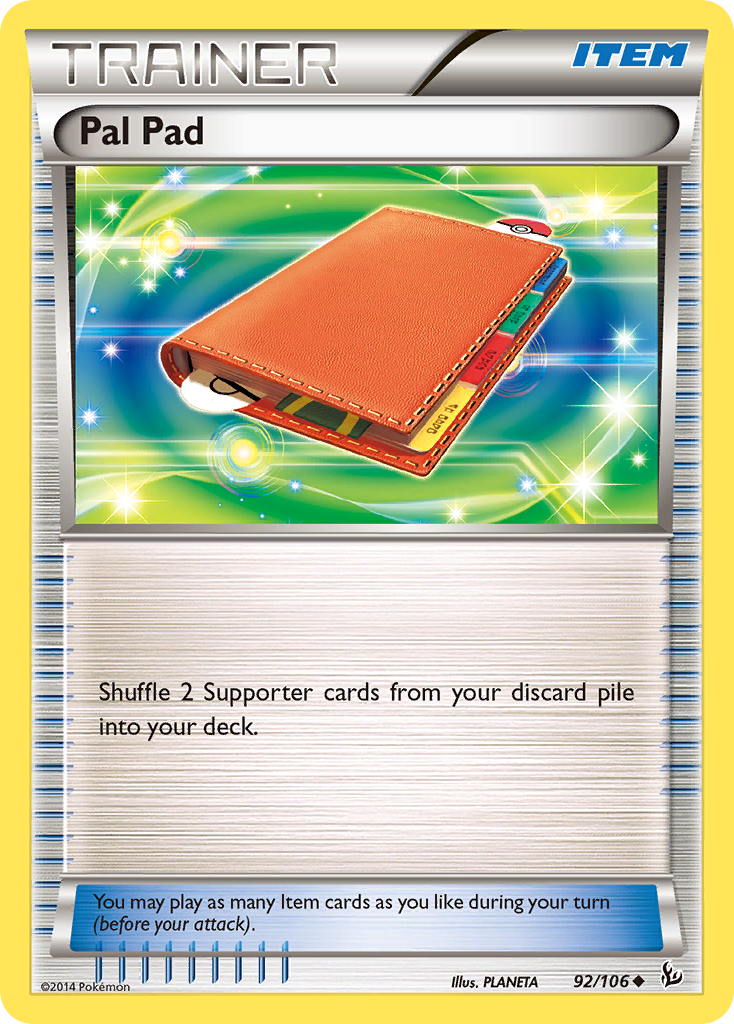Pal Pad 92/106 Uncommon | Flashfire | Pokémon Card