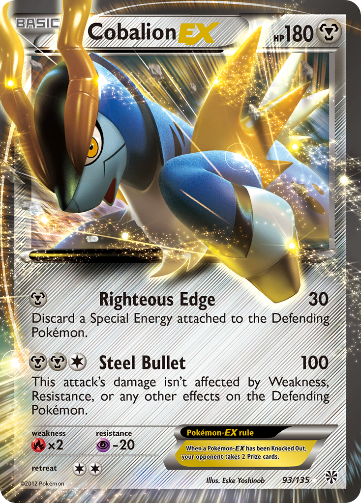 Cobalion-EX 93/135 Rare Holo EX | Plasma Storm | Pokemon Card