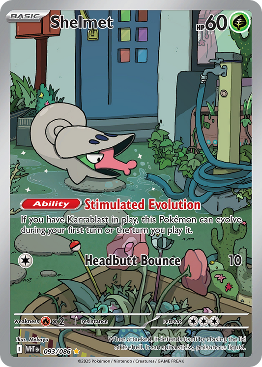 Shelmet 93/86 Illustration Rare | White Flare | Pokemon Card