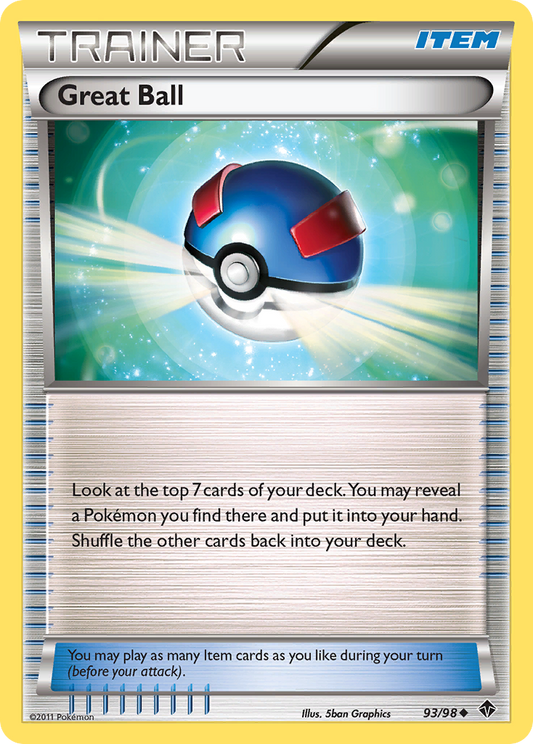 Great Ball 93/98 Uncommon | Emerging Powers | Pokemon Card