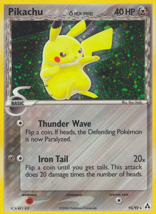 Pikachu δ 93/92 Rare Secret | Legend Maker | Pokemon Card