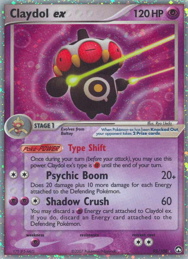 Claydol ex 93/108 Rare Holo EX | Power Keepers | Pokemon Card