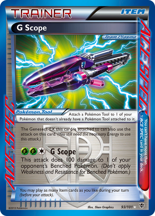 G Scope 93/101 Rare ACE | Plasma Blast | Pokemon Card