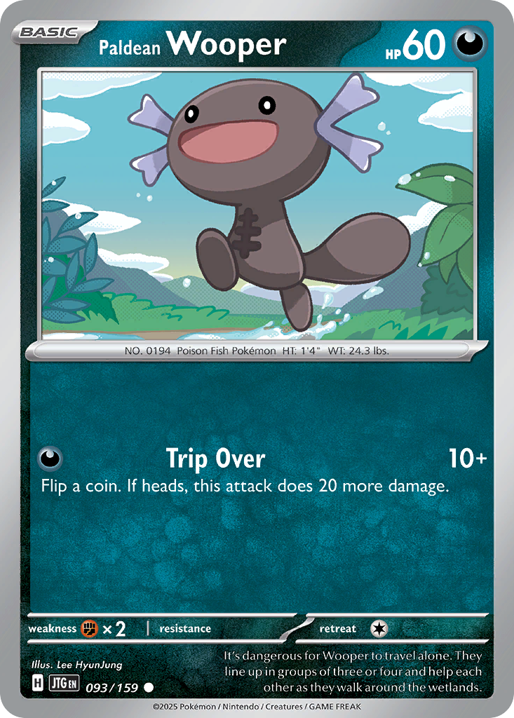 Paldean Wooper 93/159 Common | Journey Together | Pokemon Card