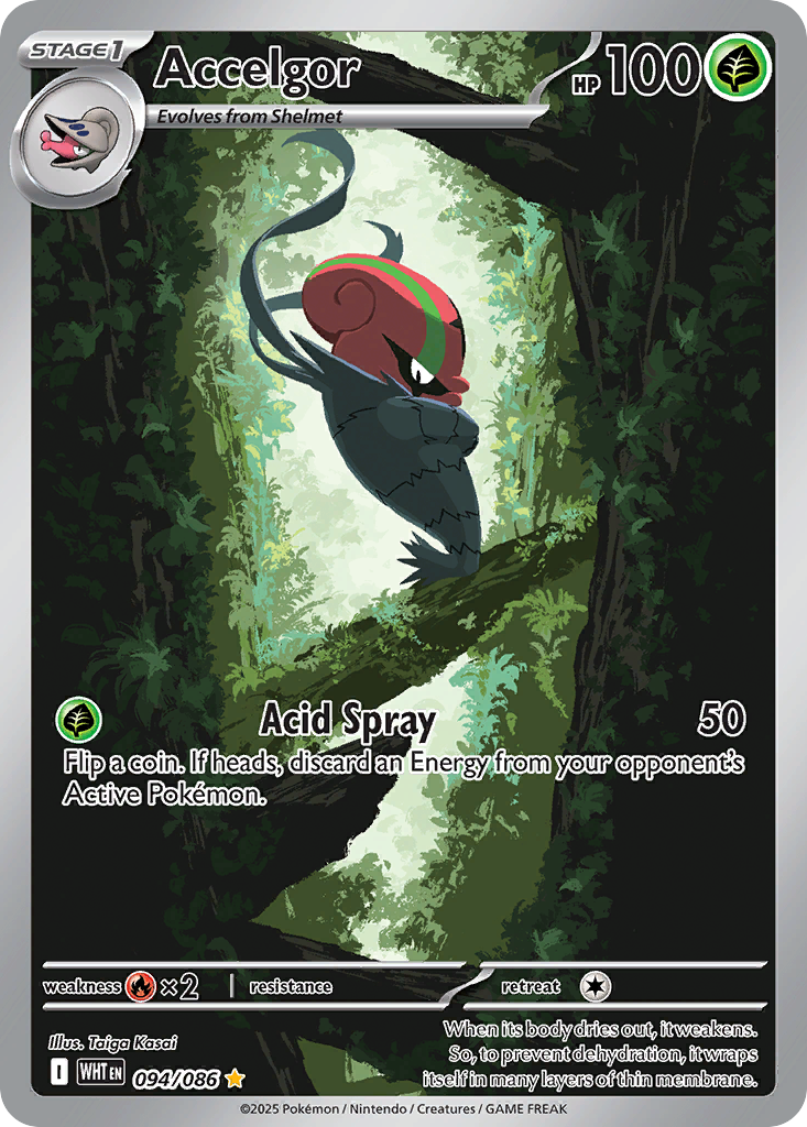 Accelgor 94/86 Illustration Rare | White Flare | Pokemon Card