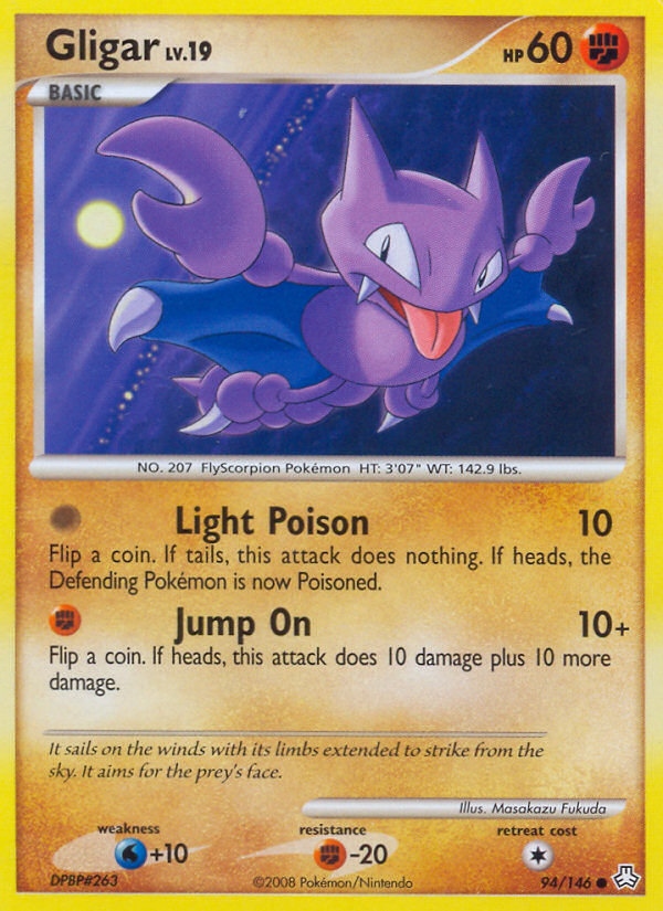Gligar 94/146 Common | Legends Awakened | Pokemon Card