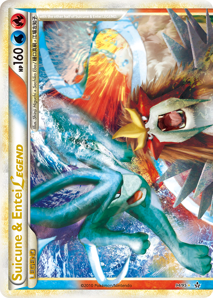 Suicune & Entei LEGEND 94/95 LEGEND | HS—Unleashed | Pokemon Card