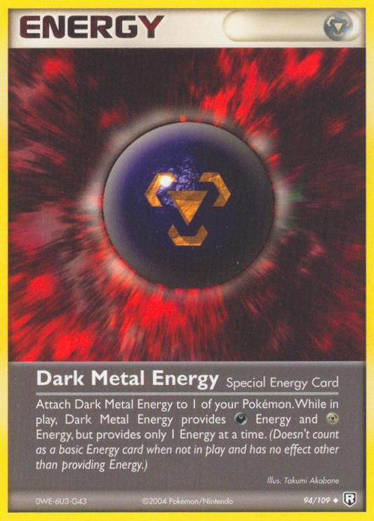 Dark Metal Energy 94/109 Uncommon | Team Rocket Returns | Pokemon Card