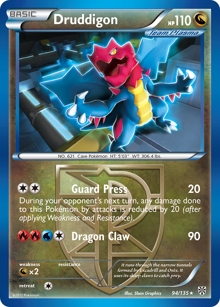 Druddigon 94/135 Rare | Plasma Storm | Pokemon Card