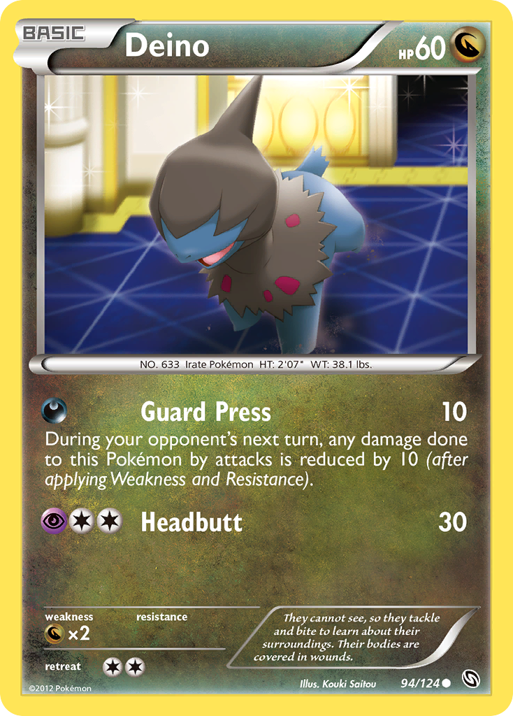 Deino 94/124 Common | Dragons Exalted | Pokemon Card