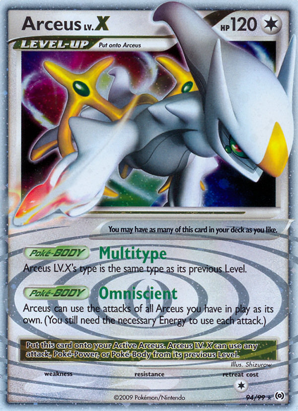 Arceus LV.X 94/99 Rare Holo LV.X | Arceus | Pokemon Card