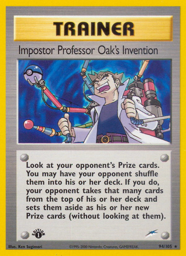 Impostor Professor Oak's Invention 94/105 Rare | Neo Destiny | Pokemon Card