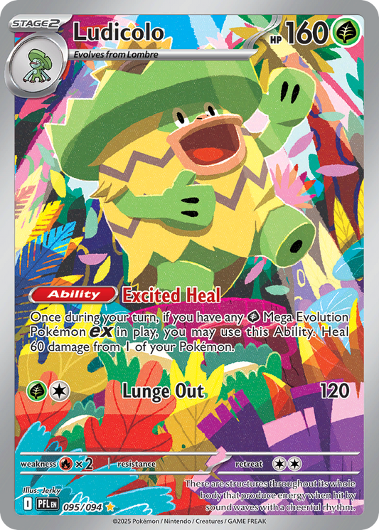 Ludicolo 95/94 Illustration Rare | Phantasmal Flames | Pokemon Card