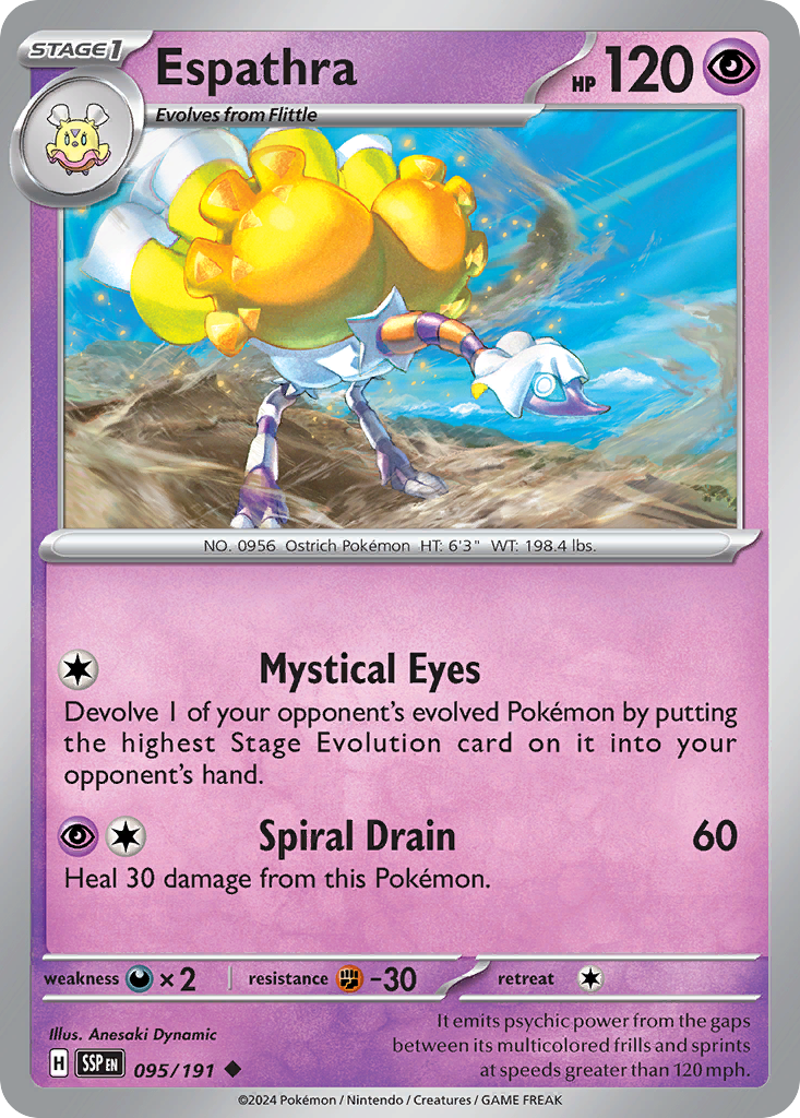 what pokemon set has 191 cards Buy Espathra | Surging Sparks DROWZEE Team Rocket Returns Phone Model:iPhone 15 Pro Pokemon Sealed Products