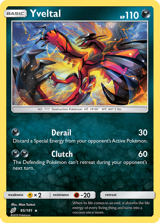 Yveltal 95/181 Rare Holo | Team Up | Pokemon Card