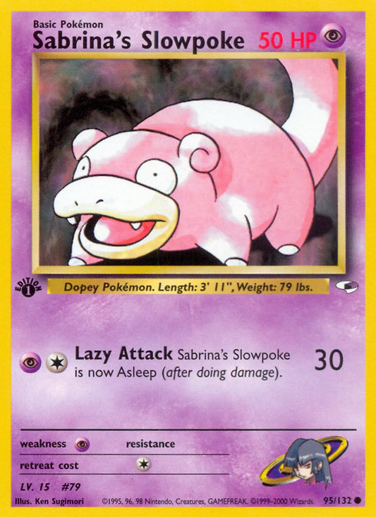 Sabrina's Slowpoke 95/132 Common | Gym Heroes | Pokemon Card
