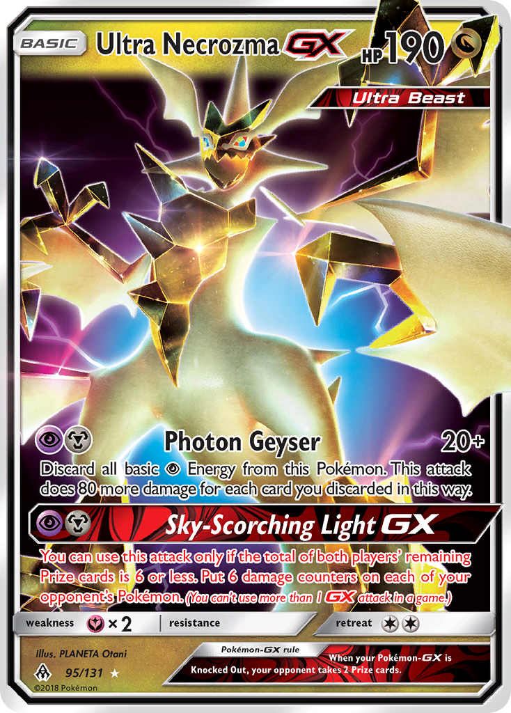 Ultra Necrozma-GX 95/131 Rare Holo GX | Forbidden Light | Pokemon Card