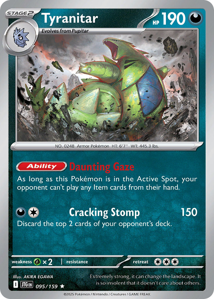 Tyranitar 95/159 Rare | Journey Together | Pokemon Card