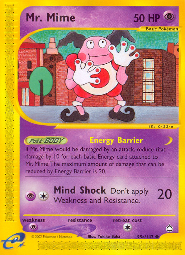 Mr. Mime 95/147 Common | Aquapolis | Pokemon Card