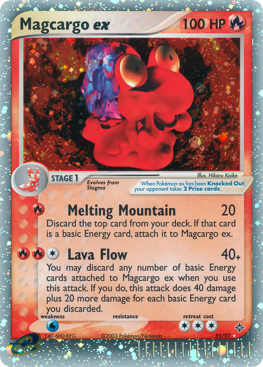 Magcargo ex 95/97 Rare Holo EX | Dragon | Pokemon Card