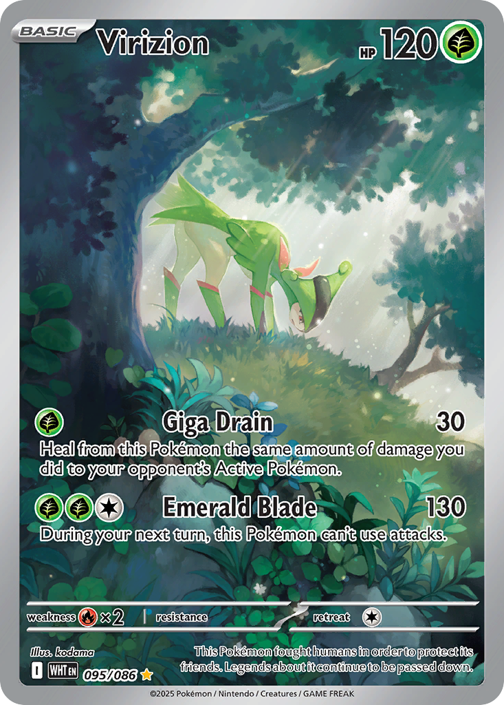 Virizion 95/86 Illustration Rare | White Flare | Pokemon Card