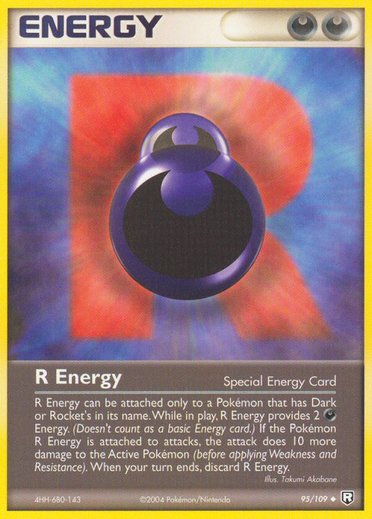 R Energy 95/109 Uncommon | Team Rocket Returns | Pokemon Card