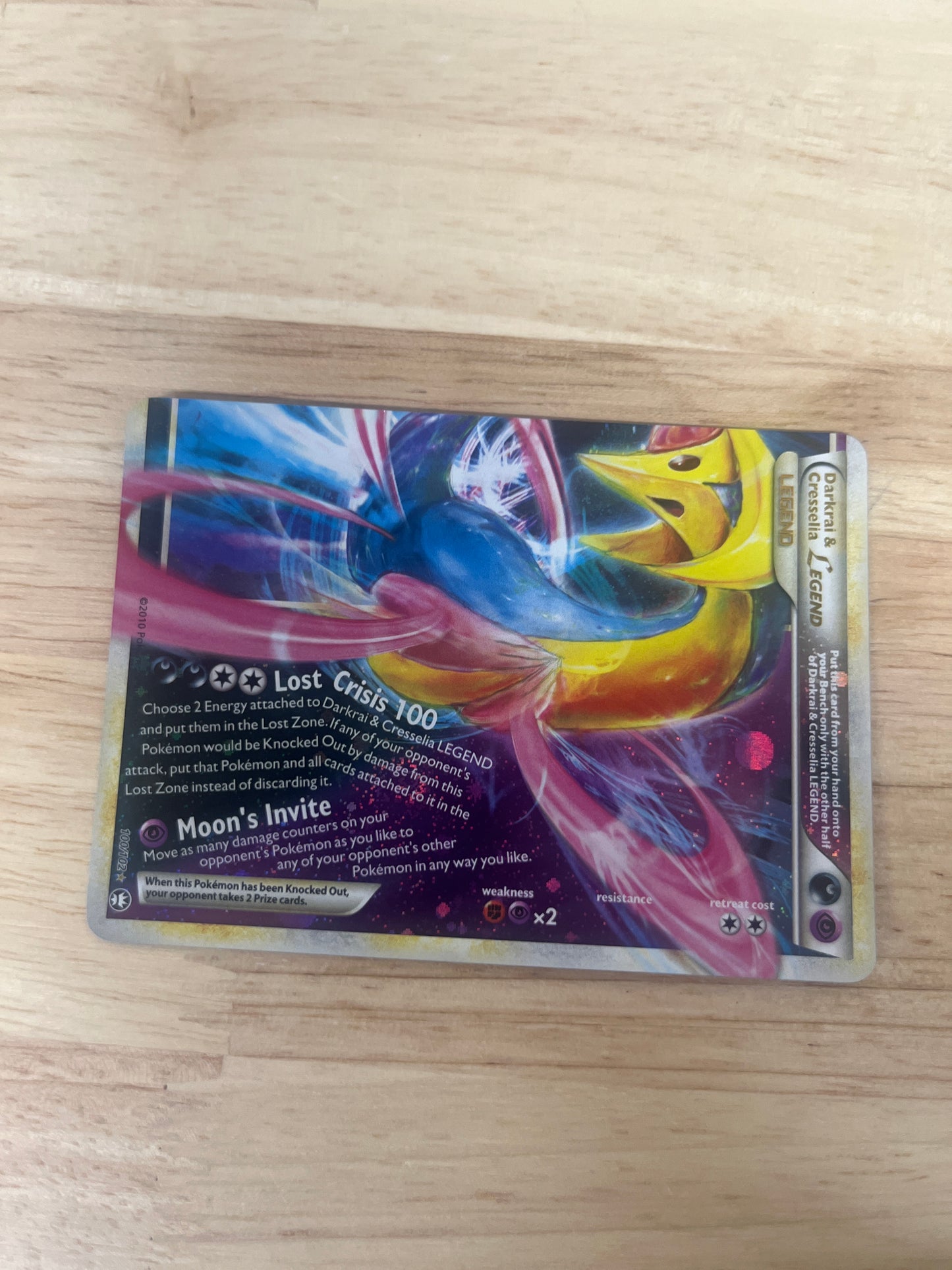 Darkrai & Cresselia LEGEND 100/102 LEGEND | HS—Triumphant | Pokemon Card