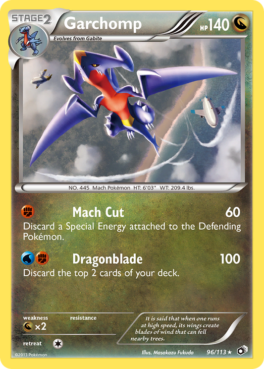 Garchomp 96/113 Rare Holo | Legendary Treasures | Pokemon Card