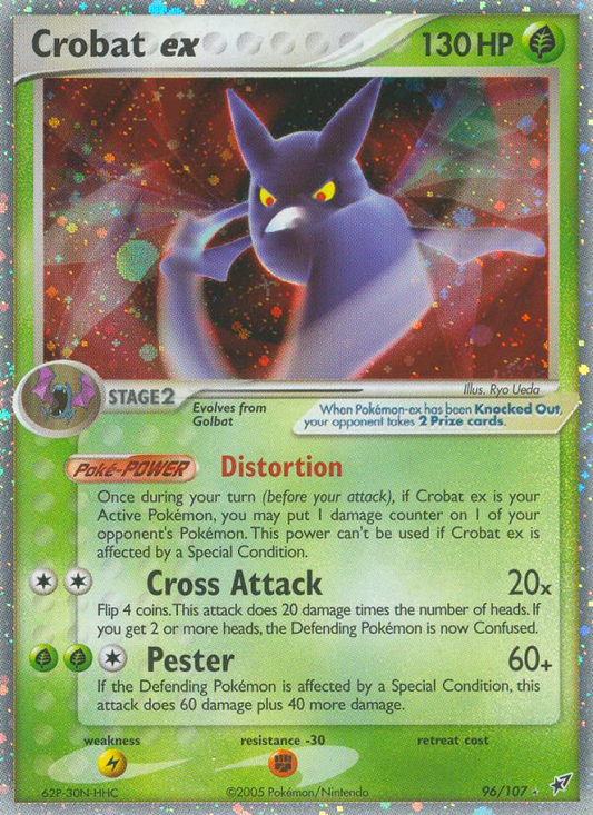 Crobat ex 96/107 Rare Holo EX | Deoxys | Pokemon Card