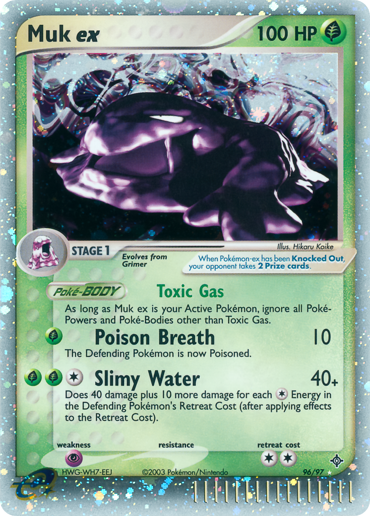 Muk ex 96/97 Rare Holo EX | Dragon | Pokemon Card
