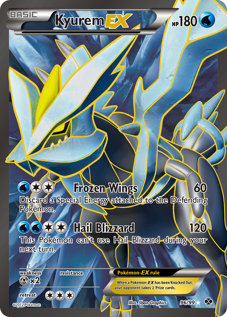 Kyurem-EX 96/99 Rare Ultra | Next Destinies | Pokemon Card
