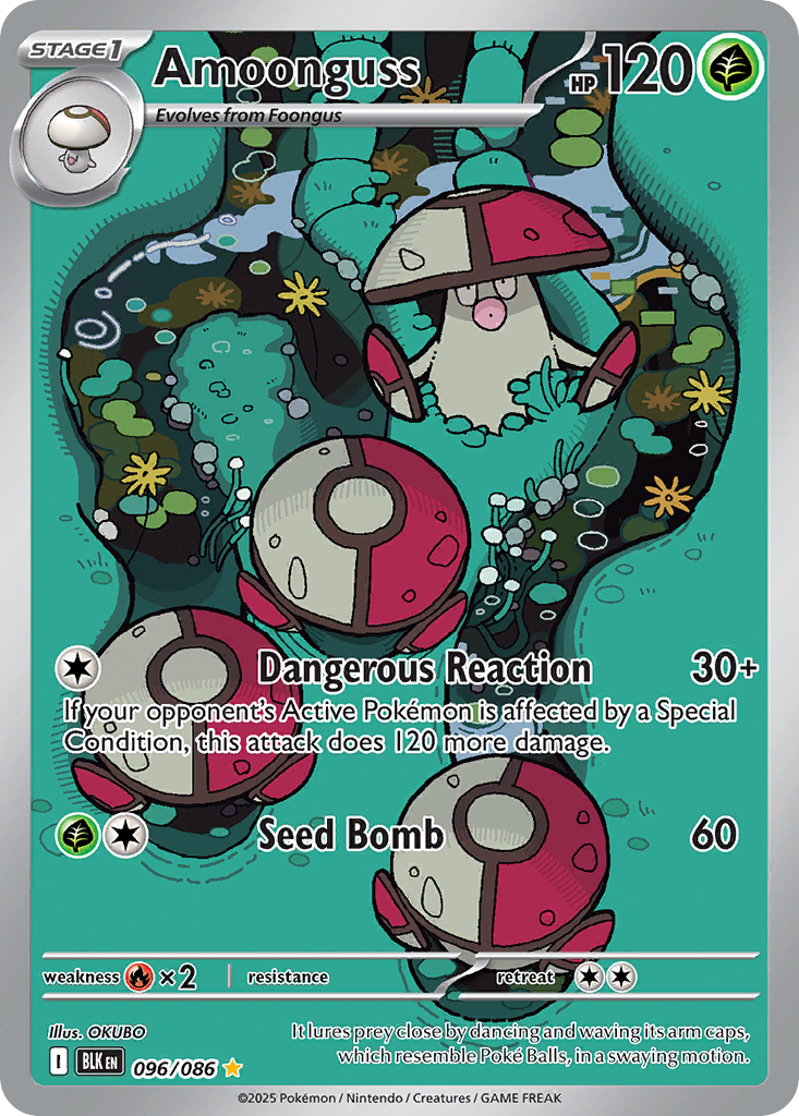 Amoonguss 96/86 Illustration Rare | Black Bolt | Pokemon Card