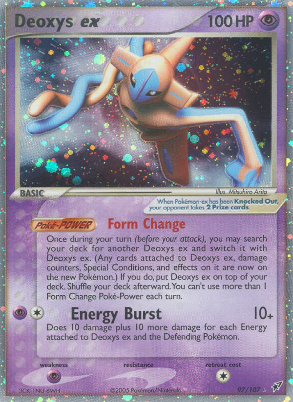 Deoxys ex 97/107 Rare Holo EX | Deoxys | Pokemon Card