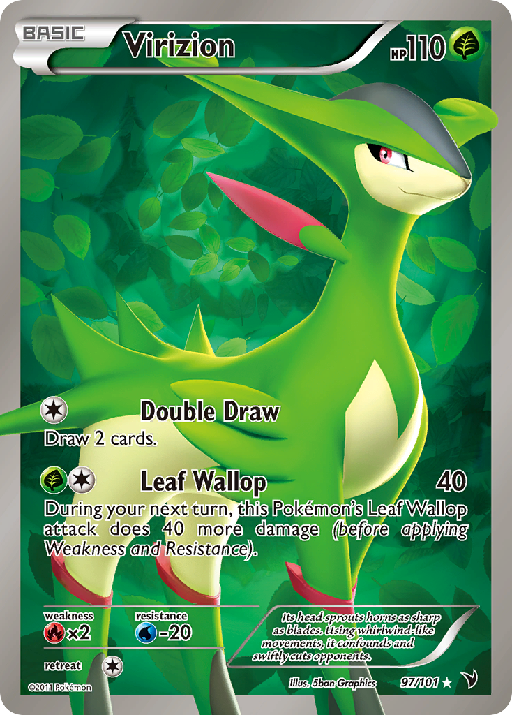 Virizion 97/101 Rare Ultra | Noble Victories | Pokemon Card