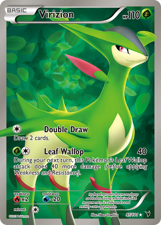 Virizion 97/101 Rare Ultra | Noble Victories | Pokemon Card