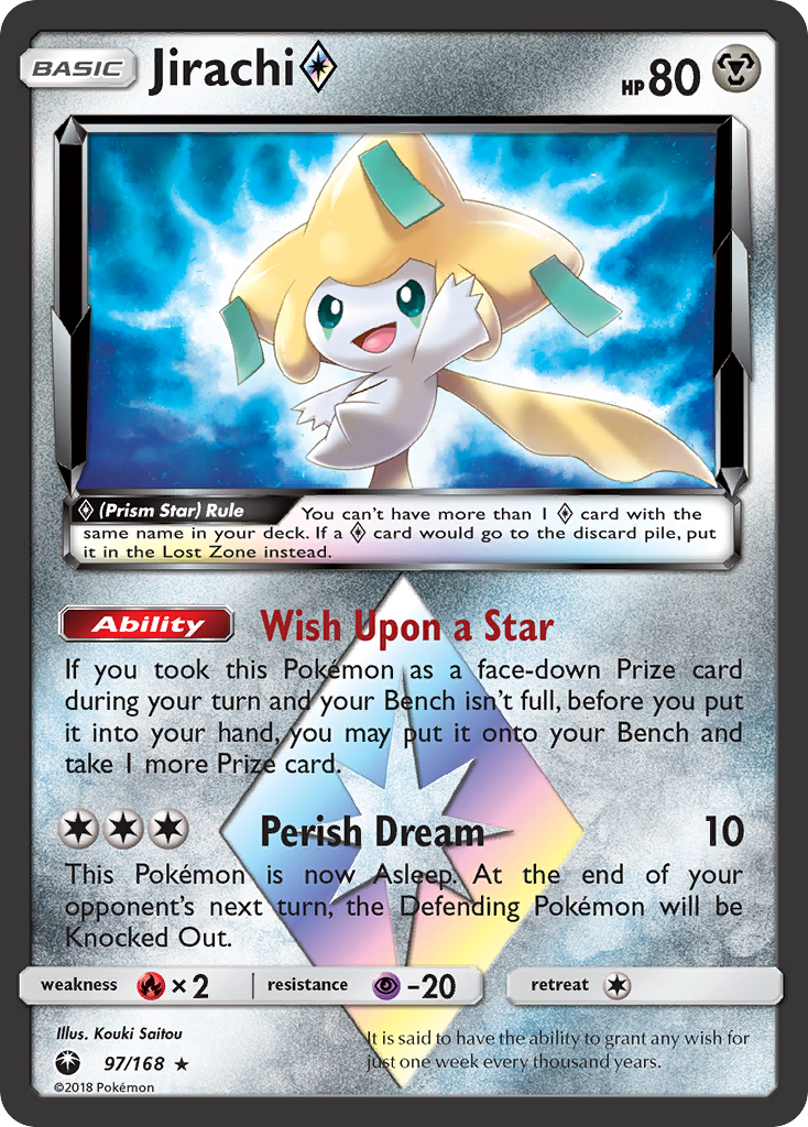 Jirachi ◇ 97/168 Rare Prism Star | Celestial Storm | Pokemon Card