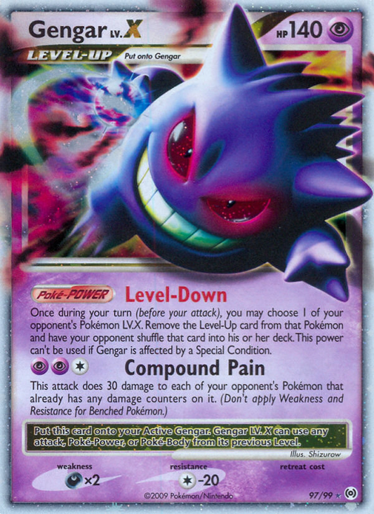 Gengar LV.X 97/99 Rare Holo LV.X | Arceus | Pokemon Card